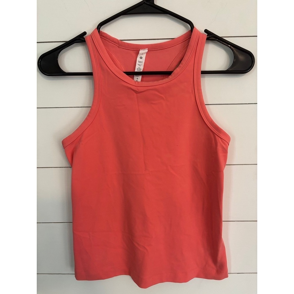 Lululemon Invigorate Training Tank Top Womens 6 Coral Pink Excellent Racerback